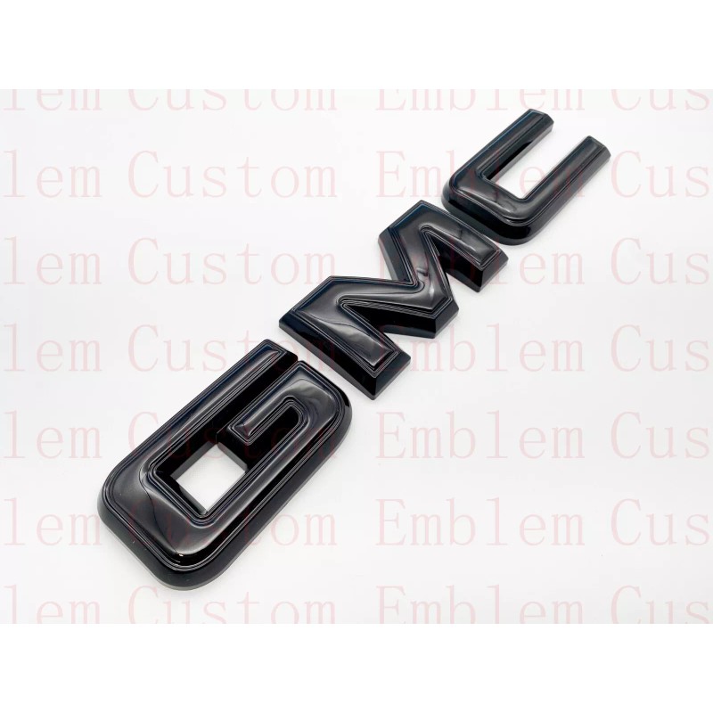 Auto Front GMC Gloss Black OVERLAY Emblem Badge Fit 2021-2022
