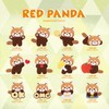 Super Cute Cartoon Red Panda Embroidery Patch, Self-Adhesive Small Raccoon