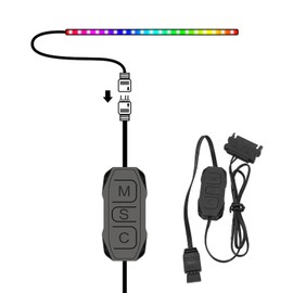 5V 3PIN ARGB Controller, Mini RGB Fan Controller 3‑Pin RGB for SATA Power Supply Light Bar PC Rainbow LED Strip Built in Light Mode for Desk Computer