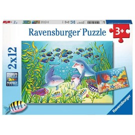 Ravensburger Kinderpuzzle 07625 - Auf dem Meeresgrund - 2 x 12 Teile