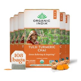 Organic India Té Chai Tulsi Y Cúrcuma Organic India, 18