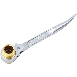 Supertool SRB1719Y Double Head Ratchet Wrench with Curved Drift Pin [Yamazen Limited Production]