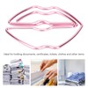 100pcs Paper Clips Portable Purple Lip Shape Rustproof Electroplated Metal