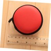 IWOWHERO Portable Coin Purse for Earbuds Red Zipper Case Earphone