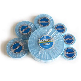 3 Yards Lace Front Wig Tape for Lace Wigs Waterproof 8mm Wide Super Strong Adhesive Double Sided Blue Liner Wig Support Tape for Tape in Hair Extensions Toupees Beards and Wigs