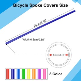 PATIKIL Re-usable Spoke Skins, Bicycle Spoke Cover 9 Inch, 72 Pcs Colorful Wheel Spokes Rims Trim Motorcycle Decoration for Road Mountain Dirt Bike Wheelchair Accessories, Dark Blue