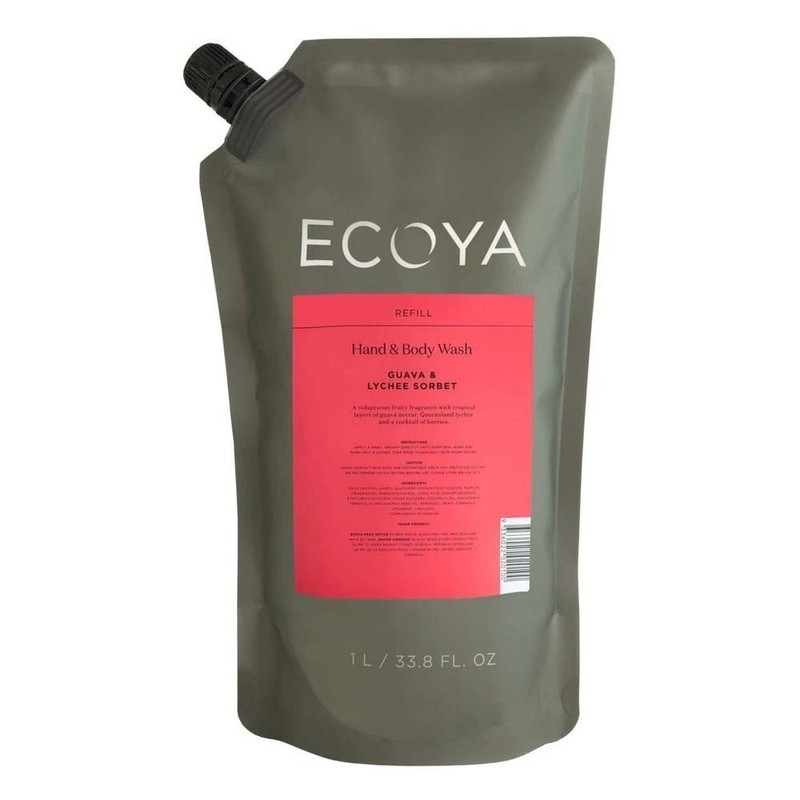Ecoya-Guava & Lychee Sorbet Hand & Body Wash Refill 1L