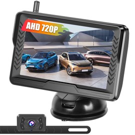 Inefala Rückfahrkamera, kabellos, HD-Monitor, 4,3 Zoll (10,9 cm) für Auto, wasserdicht IP69 und Super Nachtsicht, Parkplatz, Bilddrehung/Spiegel für Camping, Auto, LKW