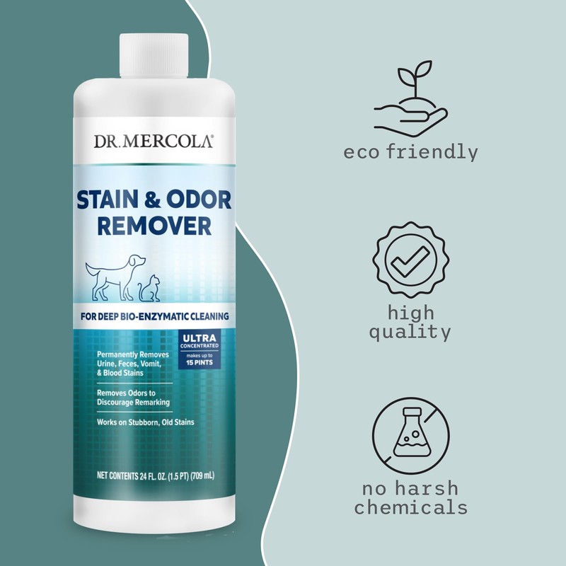 Dr. Mercola, Pet Stain and Odor Remover, 24 FL. oz
