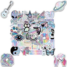 Aesthetic Aufkleber Set 50 Stücke, Wasserfeste Graffiti Aufkleber, PVC Aufkleber, für Laptop, Skateboard, Scrapbook, Trinkflasche, Handy, Tagebuch, Tassen, Koffer, Helm, Motorrad, Stickerbomb