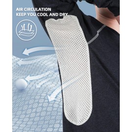 BOCOMAL FR Shirts for Summer Vented Mesh Loose Fit 4oz EX Lightweight Flame Resistant Base Layer CAT1 Crew Shirt