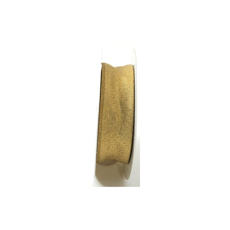 Inastri 25/5/ 5 mm Lurex Bias Binding, Gold 9562