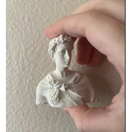 Air-Ads Supplies Miniature Sculpture of Sculpture of Saint George Bust of Sanctus Georgius, 2.8 inches, White