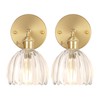 Shenmoyl Vintage Wall Sconces Set of 2 with Transparent Tulip