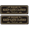 Yuzkouge Please Keep Gate Closed Sign - 2 Pack, 10”