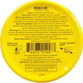 Nelson Bach Rescue Pastille Black Currant 50 Grams (Pack of 12)