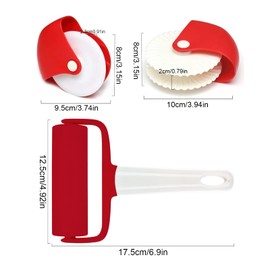 Qixuer Pastry Wheel Cutter, Pastry Lattice Roller Cutter 3 pcs Cookie Roller Plastic Wheel Roller Kitchen Baking Tool for Making Various Beautiful Pie Crust Or Ravioli Pasta Pizza Pastry