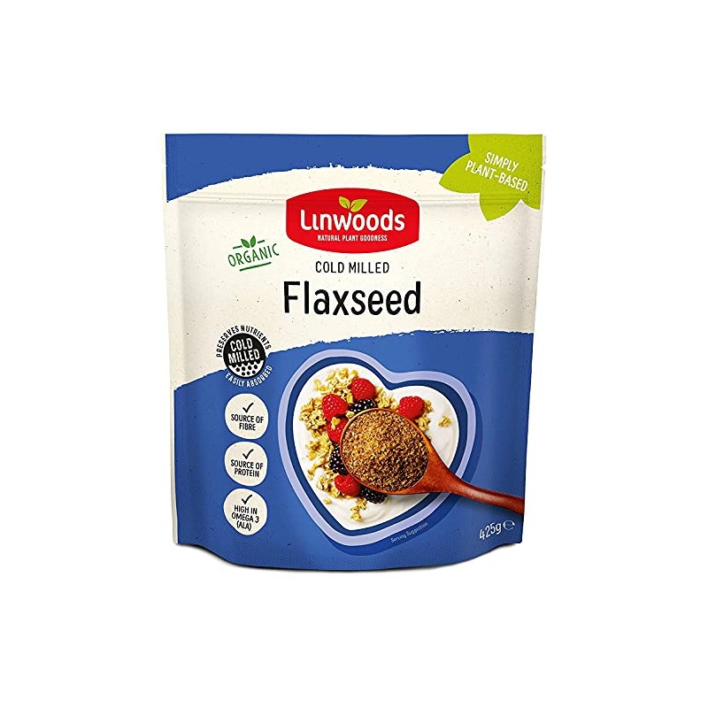 Linwoods Milled Organic Flaxseed 425g (Pack of 5)