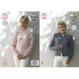King Cole 5293 Knitting Pattern Womens Cardigan and Sweater in Galaxy DK