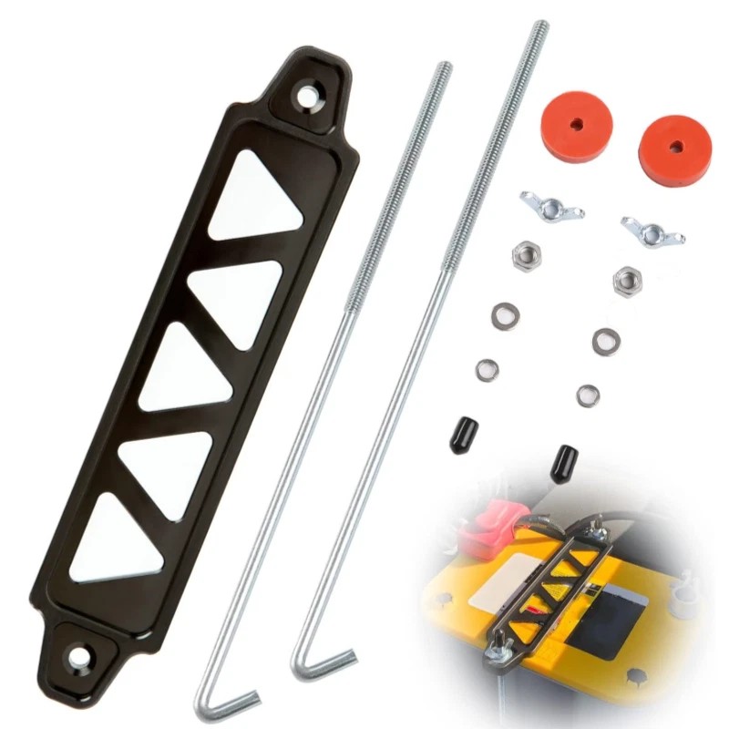 Unbranded Universal Aluminum Car Battery Tie Down Holder Mount Bracket