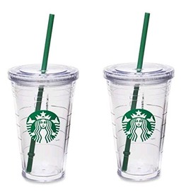 Starbucks Grande Insulated Travel Tumbler 16 OZ Double Wall Acrylic 2 Pack Set