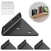 Pack of 4 Shelf Brackets, Invisible Shelf Brackets, Triangle Shelf