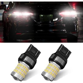 2025 Upgraded 7443 7440 LED Bulb for Reverse Lights, Super Bright T20 Projector Lens, Pack of 2 (White)
