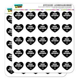 Boarded Up Home Social Distancer Heart Shaped Planner Calendar Scrapbook Craft Stickers