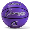 Champion Sports Heavy Duty Rubber Cover Nylon Basketballs-Intermediate (Purple, Size