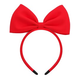 ZLIXING Red Bow Headband for Powerpuff Girls Costume Accessories Women Girls Adult Kids Headbans for Snow White Costumes Dress Shirt
