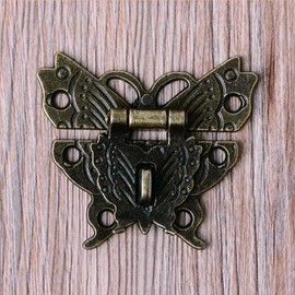 Butterfly Design Bronze Vintage Decorative Latch Hook Latch BL04136 100ea