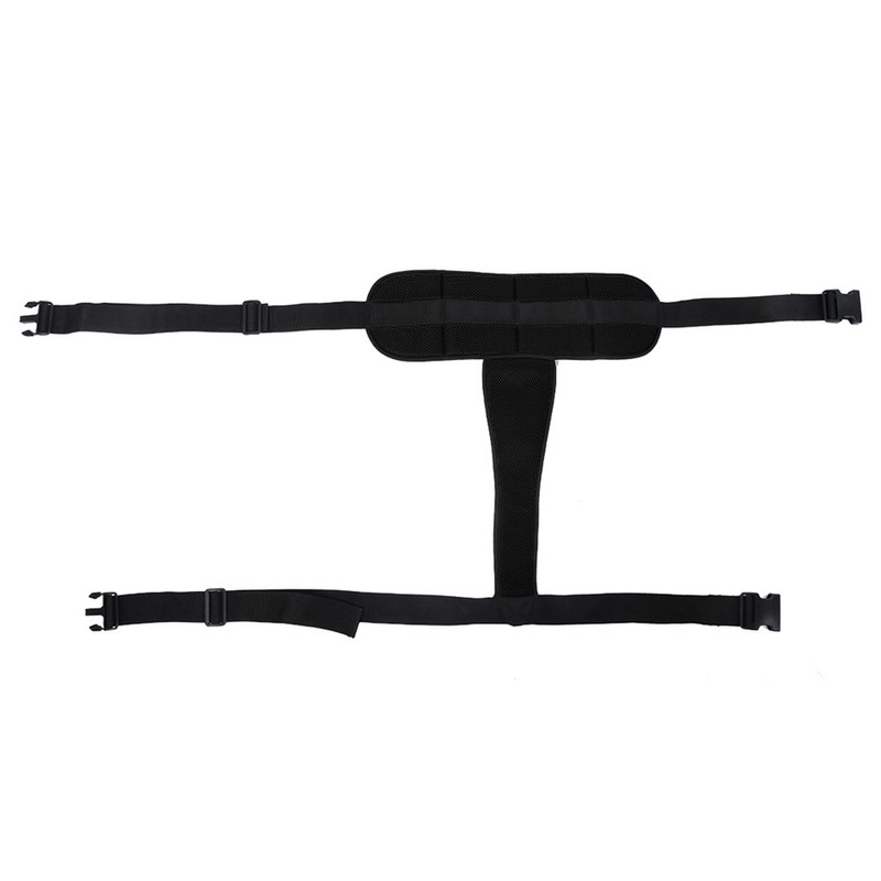 Wheelchair Safety Belt Restraint Harness Protective Adjustable Strap for PatientsBlack