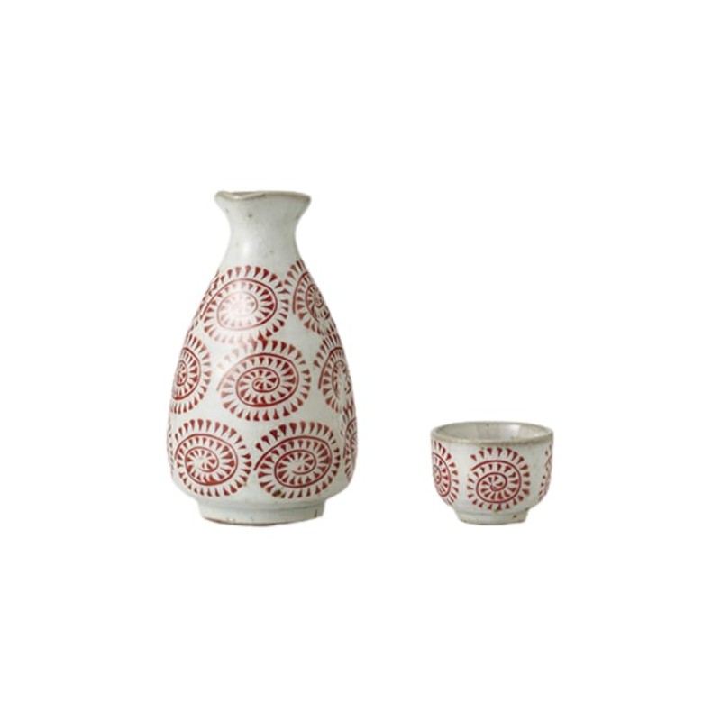 Ale-net Sake Set Tokkuri Ochoko Set Lion Arabesque Ichkuri &