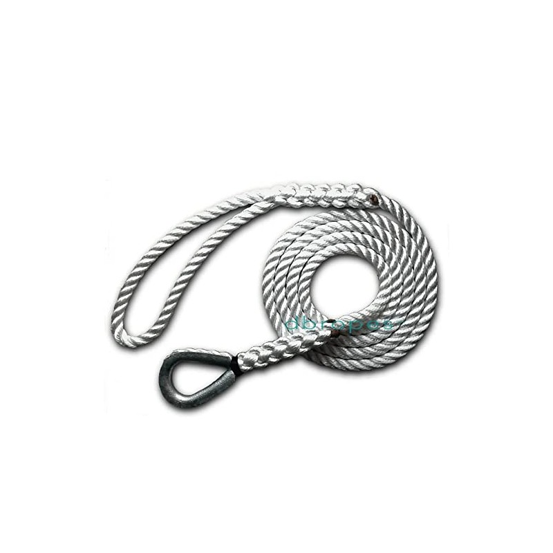 DBROPES 3 Strand Mooring Pendant 100% Nylon Rope with Heavy