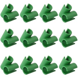 RLECS 50pcs Garden Cross Buckle Clip Cross Plastic Clips Plant Support Fixed Connector 11mm Gardening Pillars Fixed Clamp for Plant Stakes