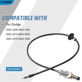 E-Vniko Radio Antenna Body W/O Mast Compatible with 2002-2008 Dodge Ram 1500 2500 3500 Replacement Antenna Cable 56043089AF