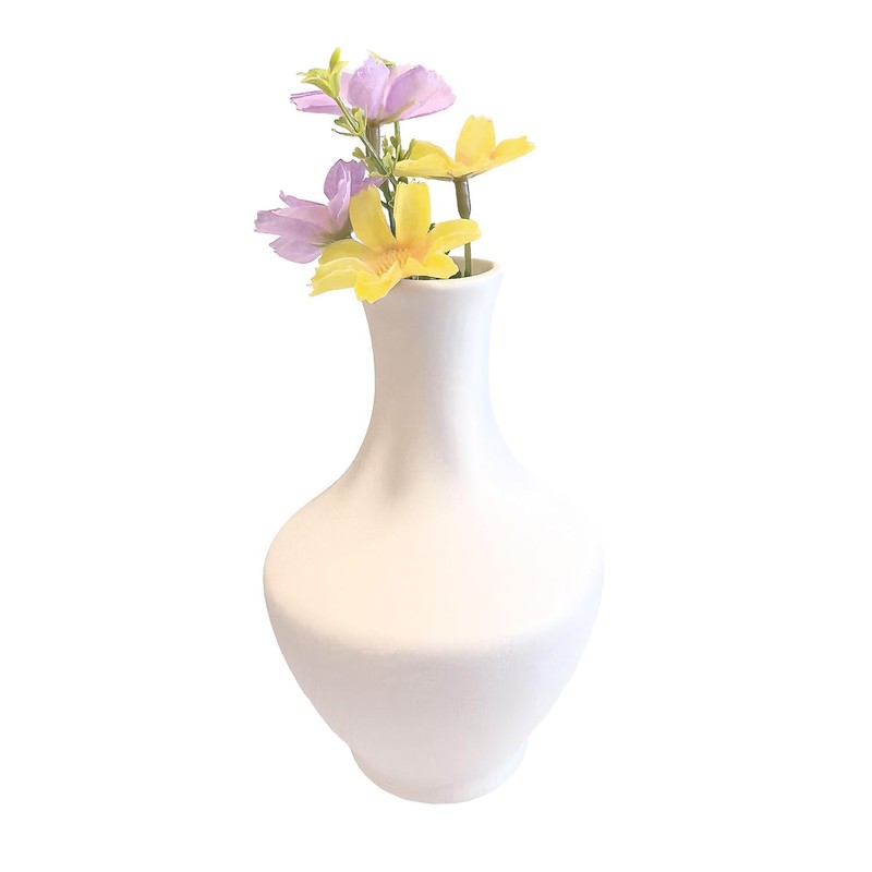 Daittin 3-Piece Mini Ceramic Bud Vases Set - Small White