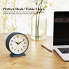 AYRELY® 4.5" Analog Alarm Clock,Small Retro Desk Clock Battery Operated,Slient