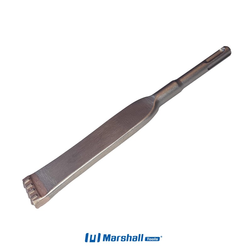 Marshall SDS Plus Brick Removal Chisel, Carbide-Tipped Heat-Treated Flat Blade,