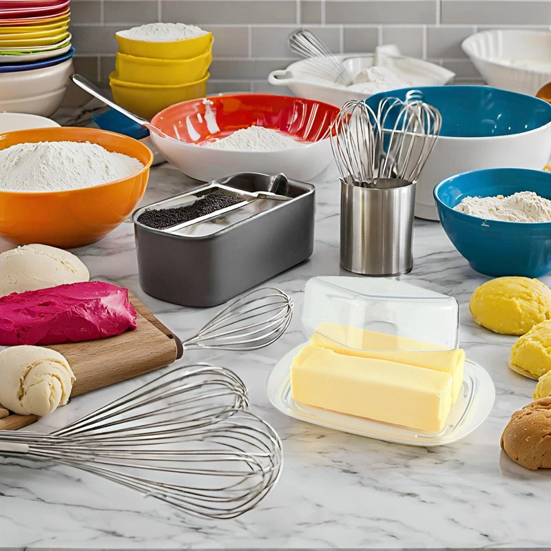 Butter Dish with Lid, Butter Keeper, Plastic Butter Holder Tray