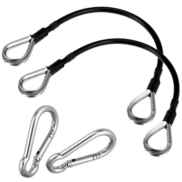 2PCS Gym Cable Extension Replacement, Thick 0.2" Cable Attachments for