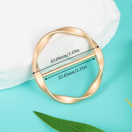 14 Pcs Silk Scarf Ring Circle T-Shirt Ties Clips for Women Fashion Shirt Clips for Women Clothing Cinch Clip Waist Clothes Corner Knotted Buckle Clothing Ring Wrap Holder