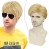 Creamily Mens Wigs Short Hair, Mens Hair Replacement Wig Realistic