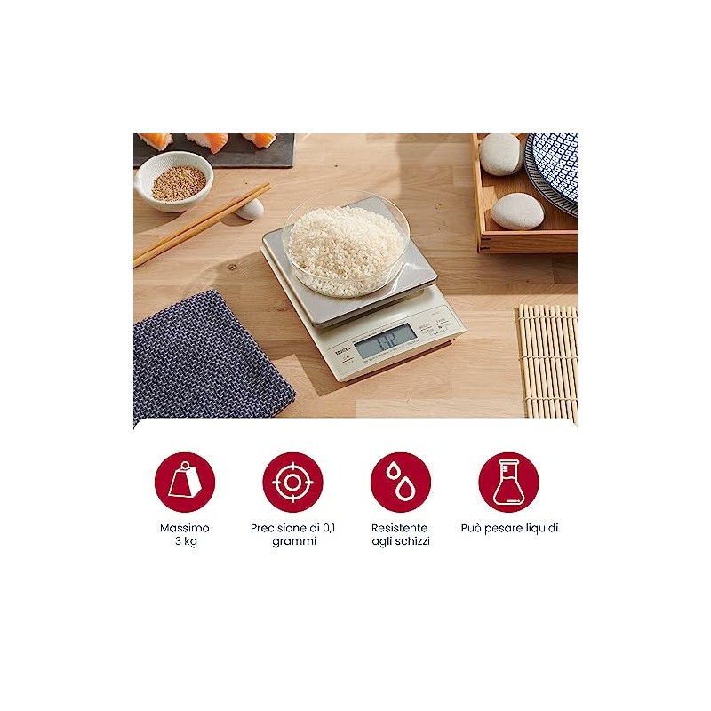 Tanita KD-321 - Báscula Digital de Cocina (3 kg), Color