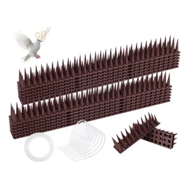 HomeChi 4.3m / 12pcs Picos Anti Paloma Pájaro De Plástico Pp Espina