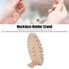 Jewelry Display Stand Freestanding Wooden Hand Made Flame Leaf Shape