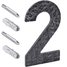 Gedotec Iron House Number Made of Cast Iron – Anthracite | Number: 2 | Weatherproof and Rustproof | Antique Classic Look | 120 mm | Number Plates Can Be Individually Assembled According to Your Own