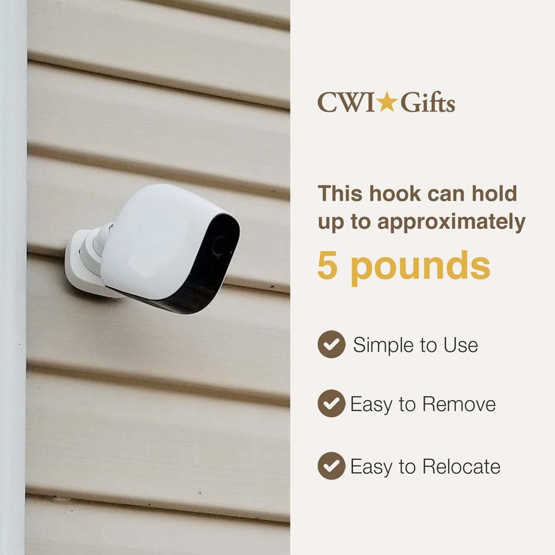 CWI Gifts 1.5" Low Profile No Hole Hook, Gray