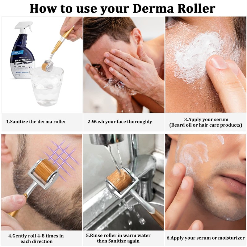 Micro Needle Titanium Derma Roller 0.5 for Face Body Skin