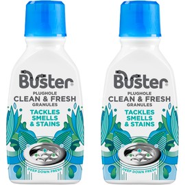 Buster Clean & Fresh Granules, 2 Pack - Tackle Smells and Stains for Clean and Fresh Plugholes, Drains, Dishwashers and Washing Machines - Fast Acting and Lasting Results